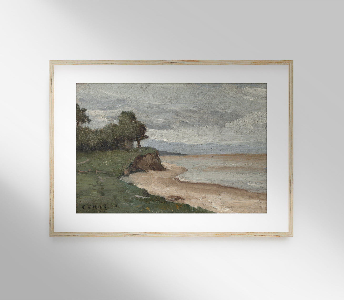 Impression d'art Paysage côtier vintage en bord de mer L0140