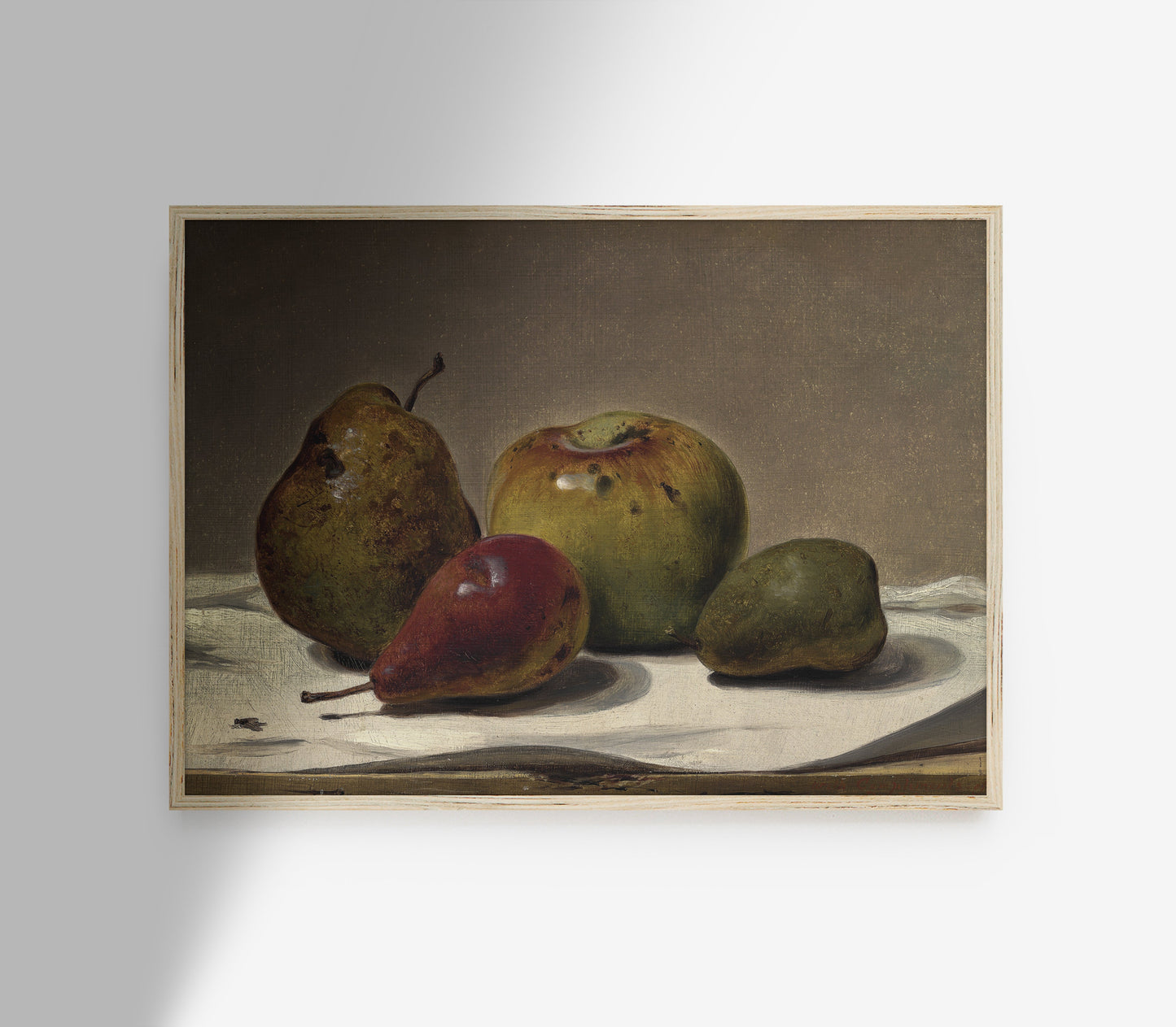 Impression d'art nature morte vintage et sombre avec fruits L0150
