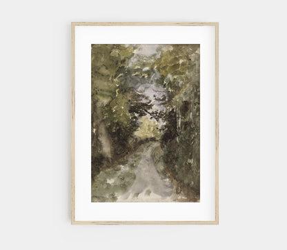 Impression d'art Paysage forestier vintage L0120