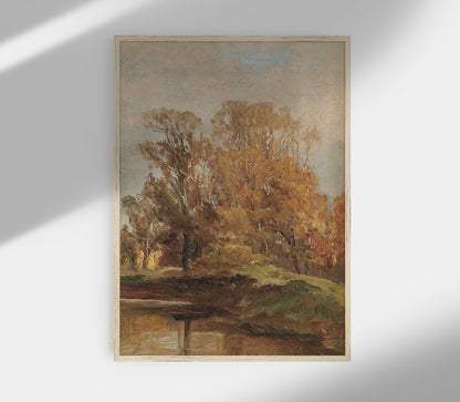 Impression d'Art Paysage de Champ Vintage d'Automne L0191