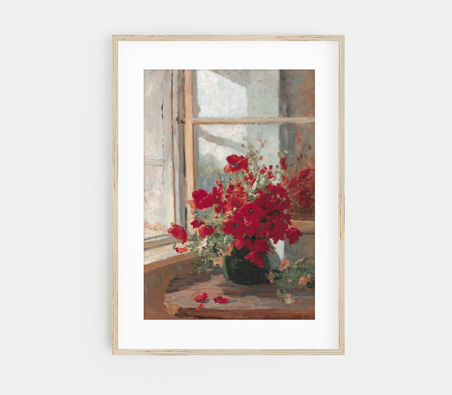 Impressions d'art Florales vintage en vase L0194