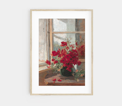 Impressions d'art Florales vintage en vase L0194