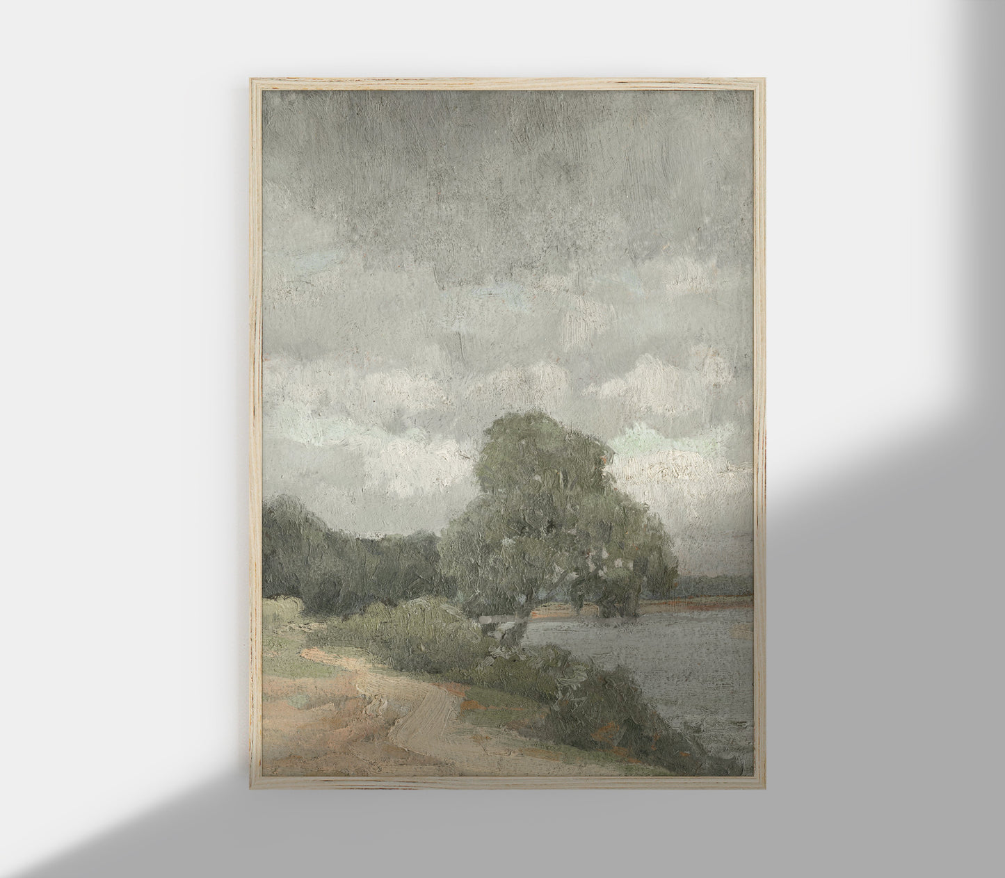 Estampe d'Art Paysage Vintage Couleurs Estompées L0197