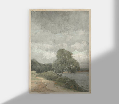 Estampe d'Art Paysage Vintage Couleurs Estompées L0197