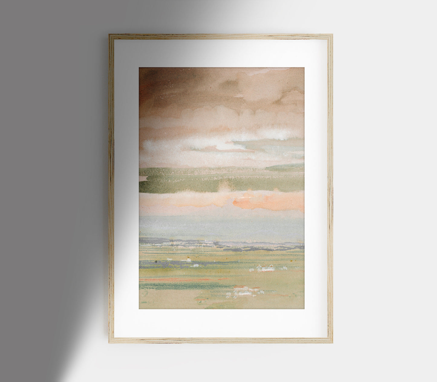 Affiche d'art paysage aquarelle pastel L0198