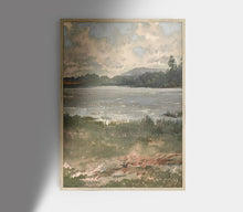 Impression d'art paysage aquarelle vintage L0199
