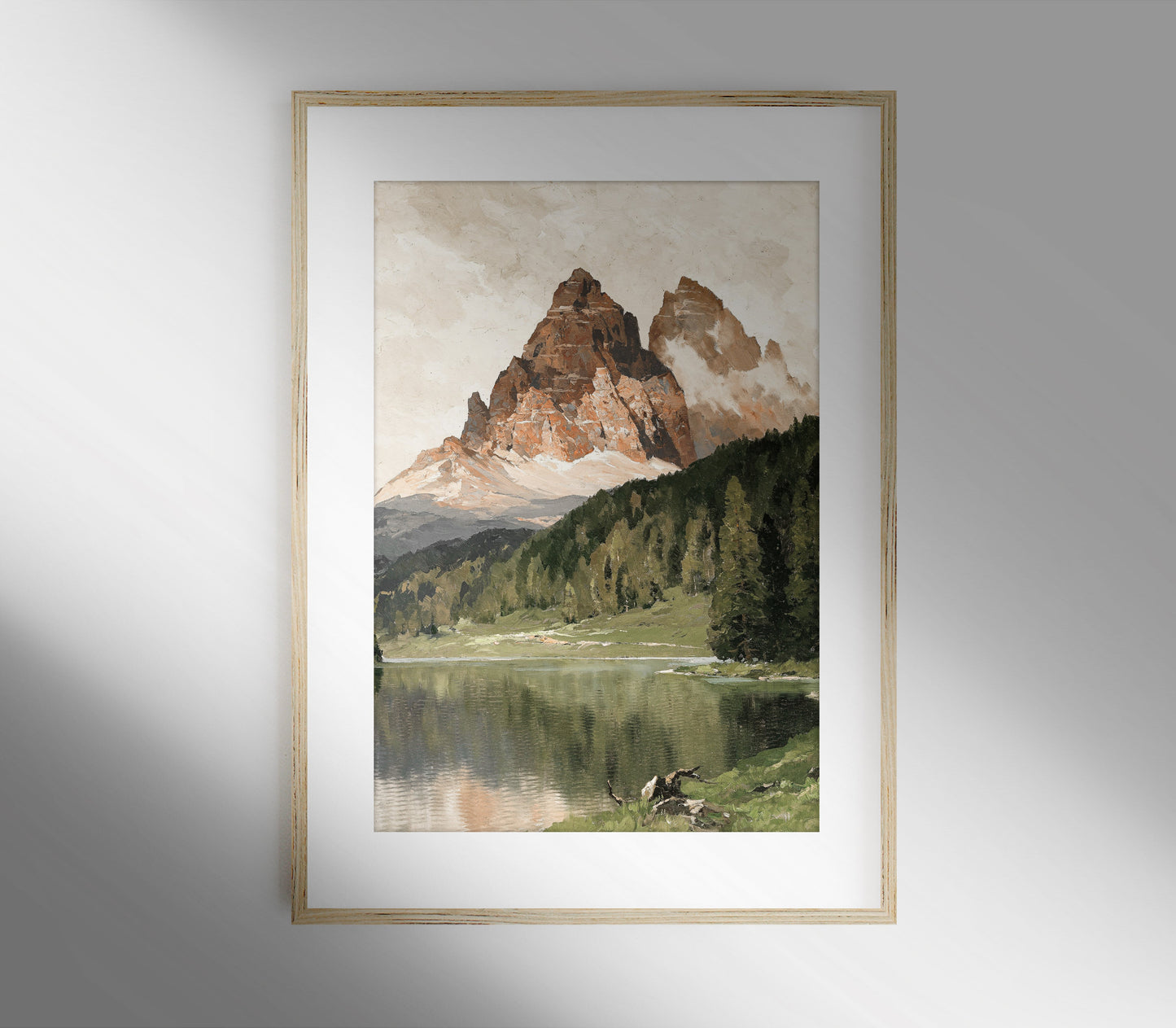 Impression paysagère vintage Lac de Montagne L0205