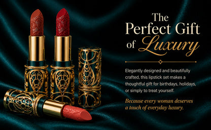 Vegan Lipstick Set – 5 Satin-Matte Shades, Cruelty-Free