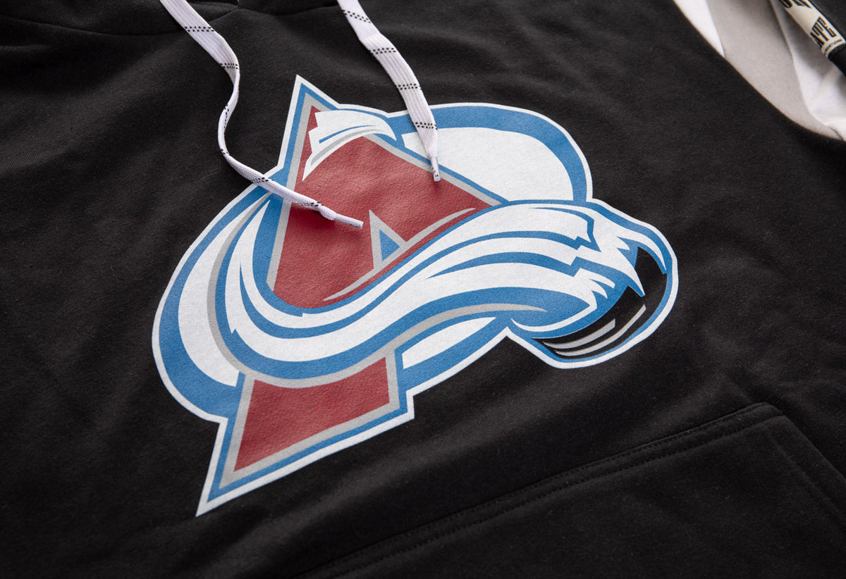 Colorado Avalanche – Sweat à capuche de style universitaire rétro