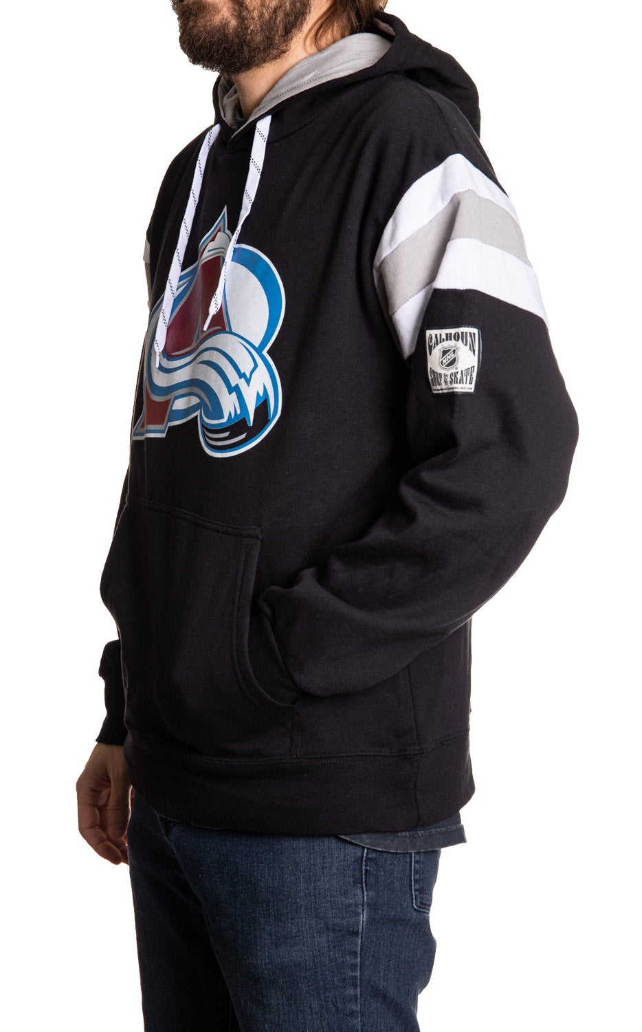 Colorado Avalanche – Sweat à capuche de style universitaire rétro