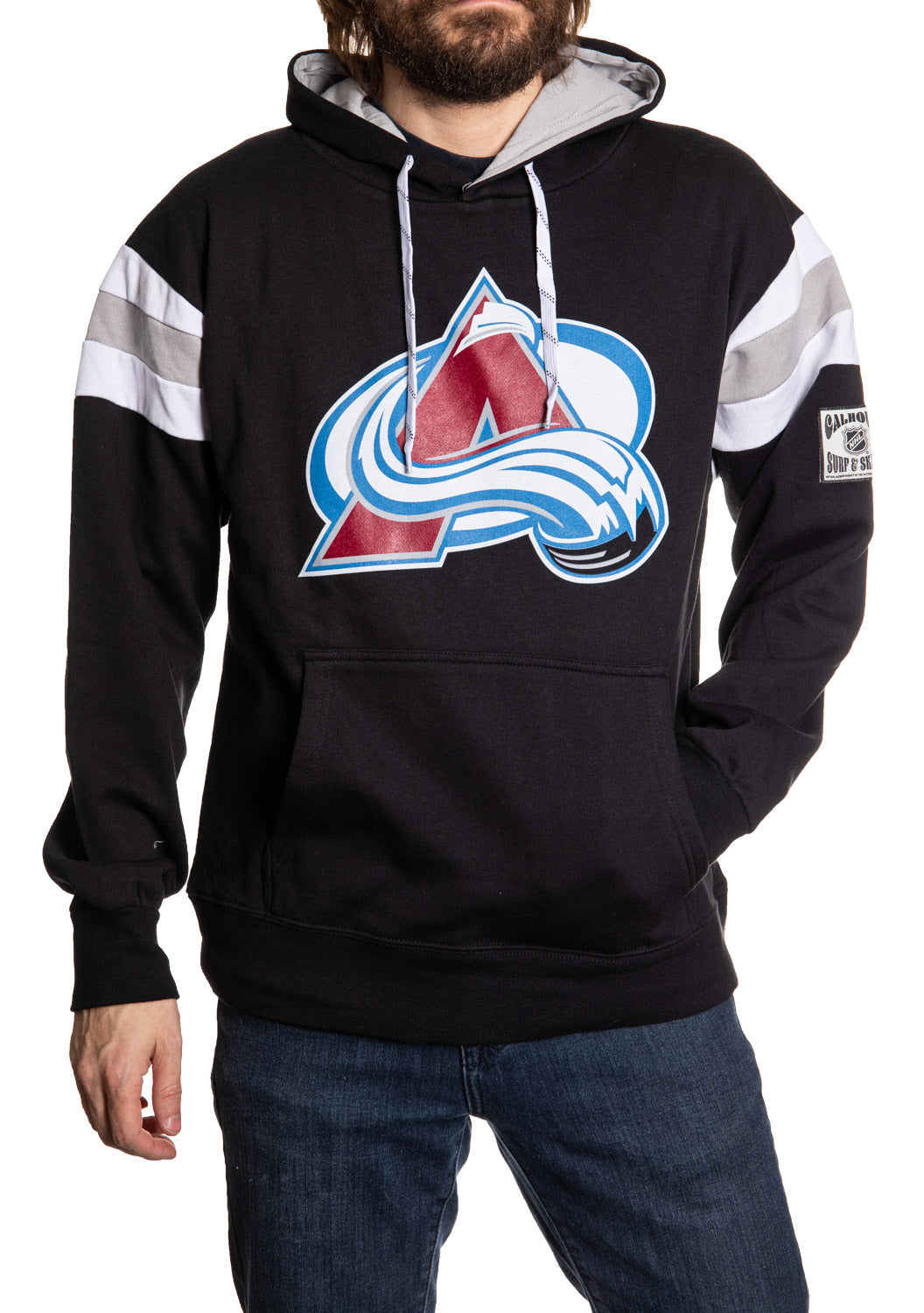 Colorado Avalanche – Sweat à capuche de style universitaire rétro