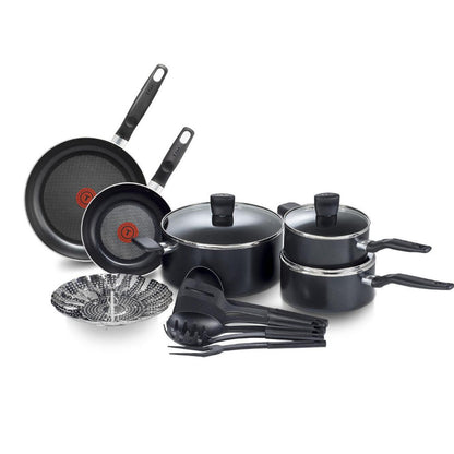 T-FAL Essentials Pot Set 15PC - Blemished package with full warranty - B218SE74