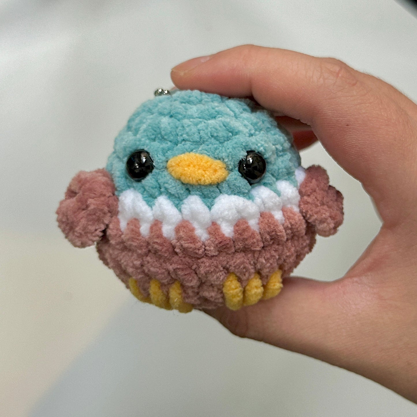 Mallard Duck Keychain - Crochet Bird Accessory (Bag Charm/Keychain)