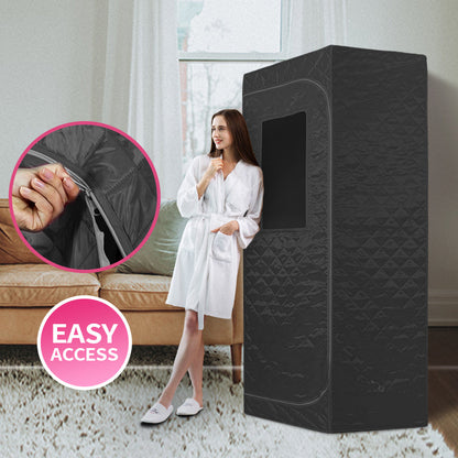 Blisspod | Portable | Sauna à vapeur rapide pour le corps entier 60 minutes | Pentagonal | Gris | Puissant 1600 Watts | Vaporisateur plus puissant 3,6L | 90X90X190cm