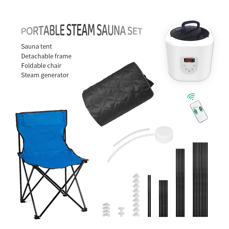 Blisspod | Portable | Sauna à vapeur rapide pour le corps entier 60 minutes | Pentagonal | Gris | Puissant 1600 Watts | Vaporisateur plus puissant 3,6L | 90X90X190cm