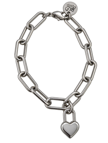 Bracelet Cadenas Cœur Argenté