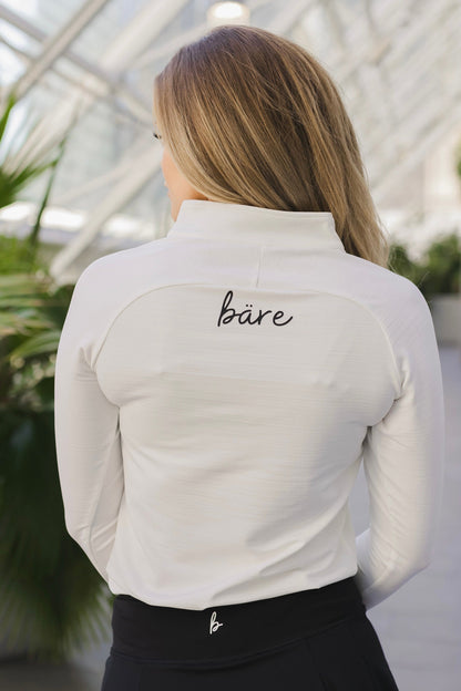 Haut à manches longues avec demi-zip – FEMME