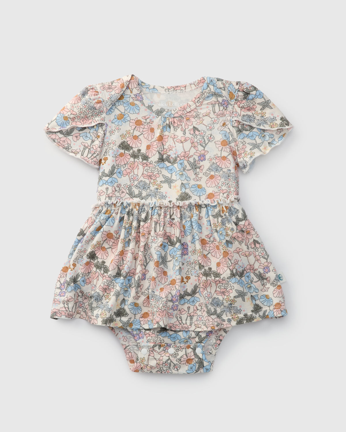 Short Sleeve Bodysuit Dress - English Garden