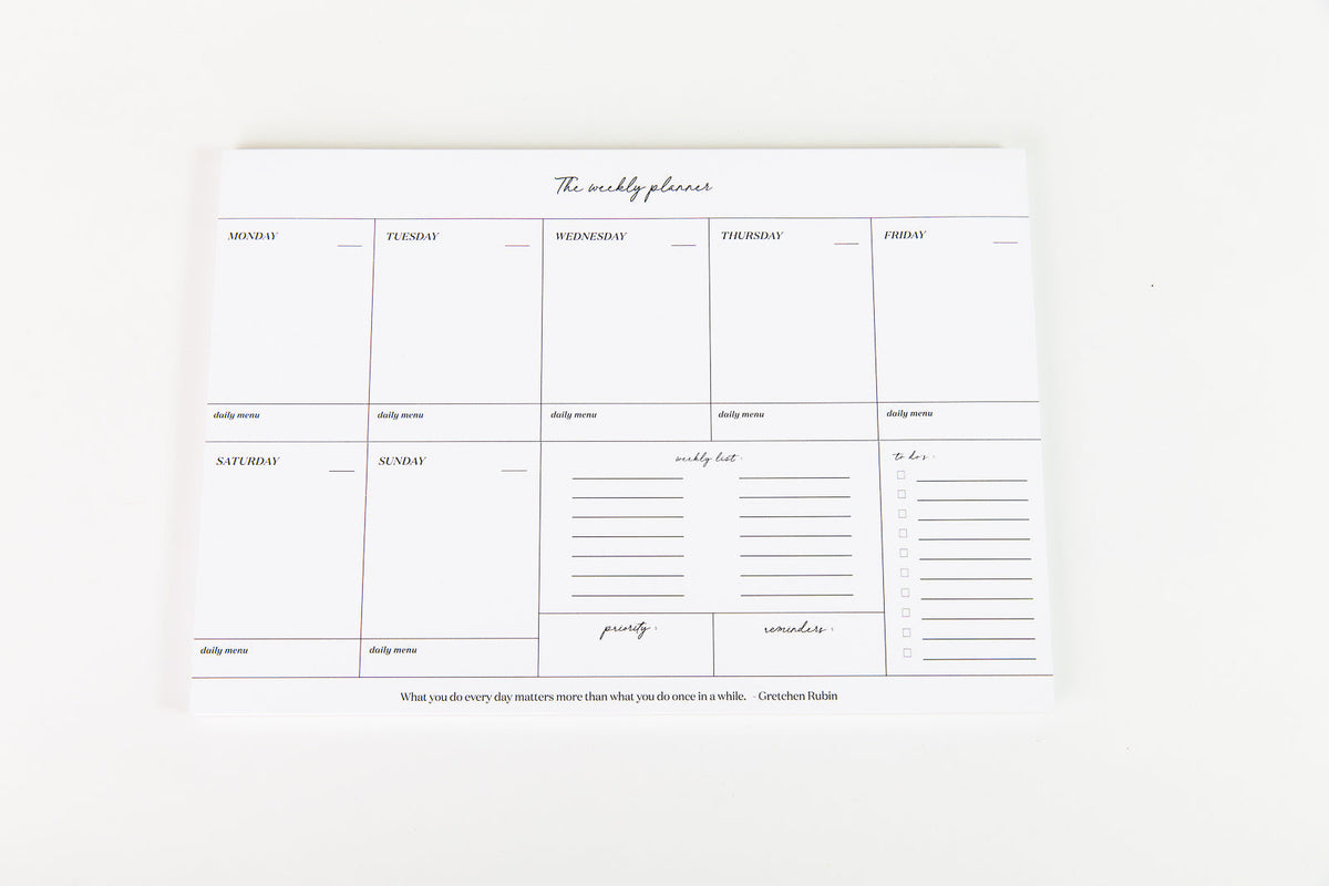Weekly Organizer Pad