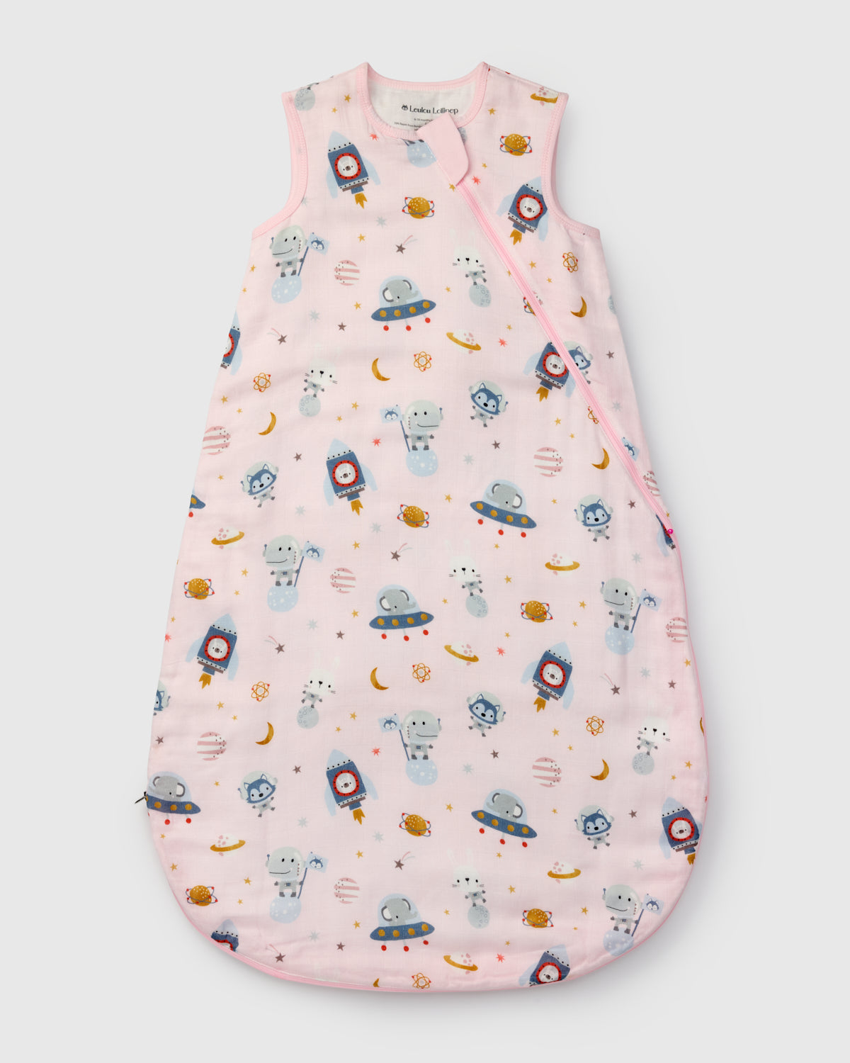 Baby Bamboo Muslin Sleep Bag 0.5 TOG - Astro Explorers