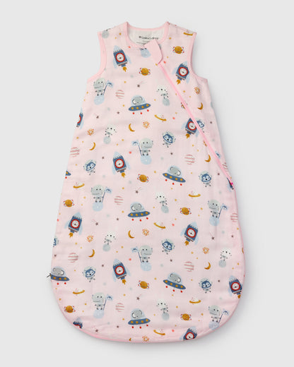 Baby Bamboo Muslin Sleep Bag 0.5 TOG - Astro Explorers
