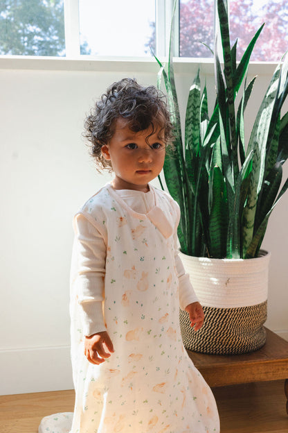 Baby Bamboo Muslin Sleep Bag 0.5 TOG - Bunny Meadow