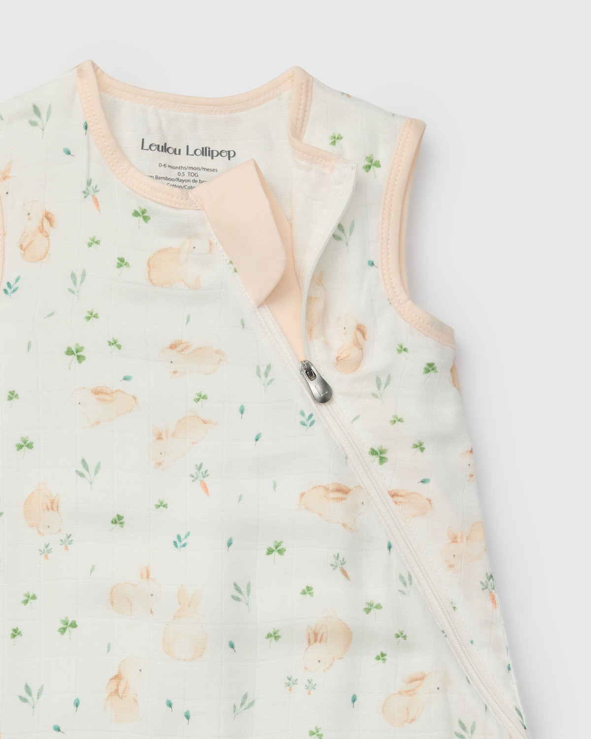 Baby Bamboo Muslin Sleep Bag 0.5 TOG - Bunny Meadow