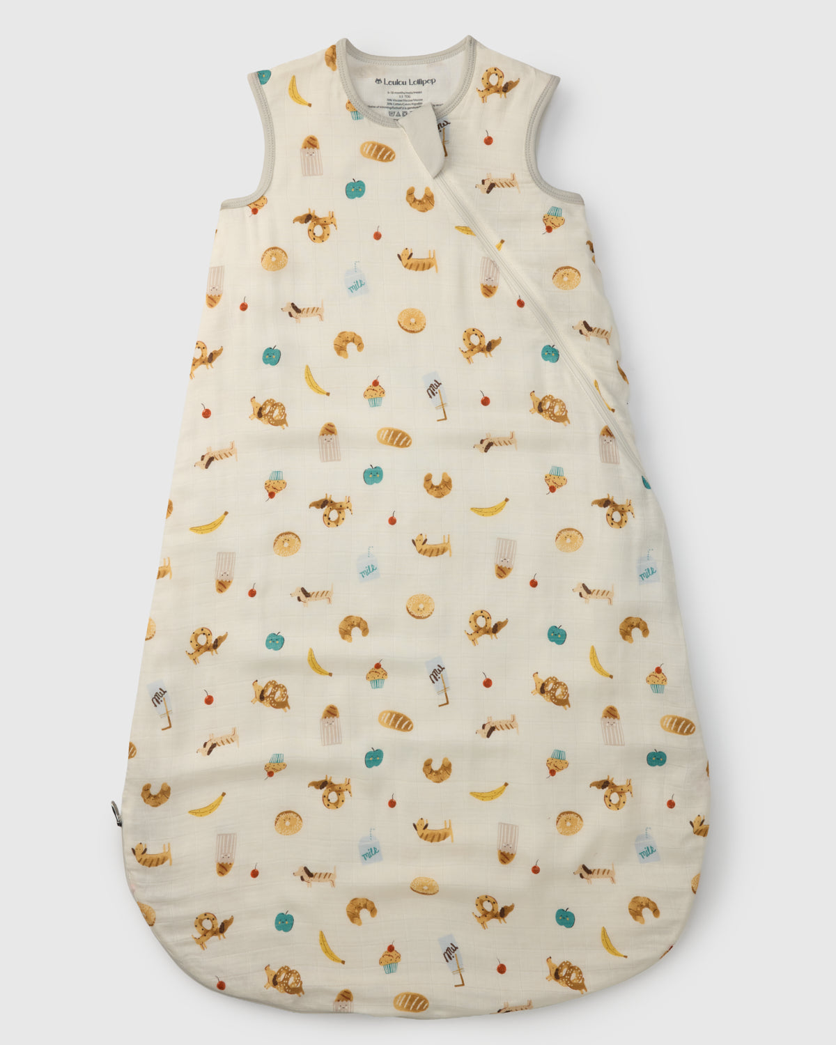 Baby Bamboo Muslin Sleep Bag 0.5 TOG - French Breakfast