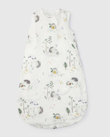 Baby Muslin Sleep Bag 0.5 TOG in Tanboocel® Bamboo Viscose - Hedgehogs
