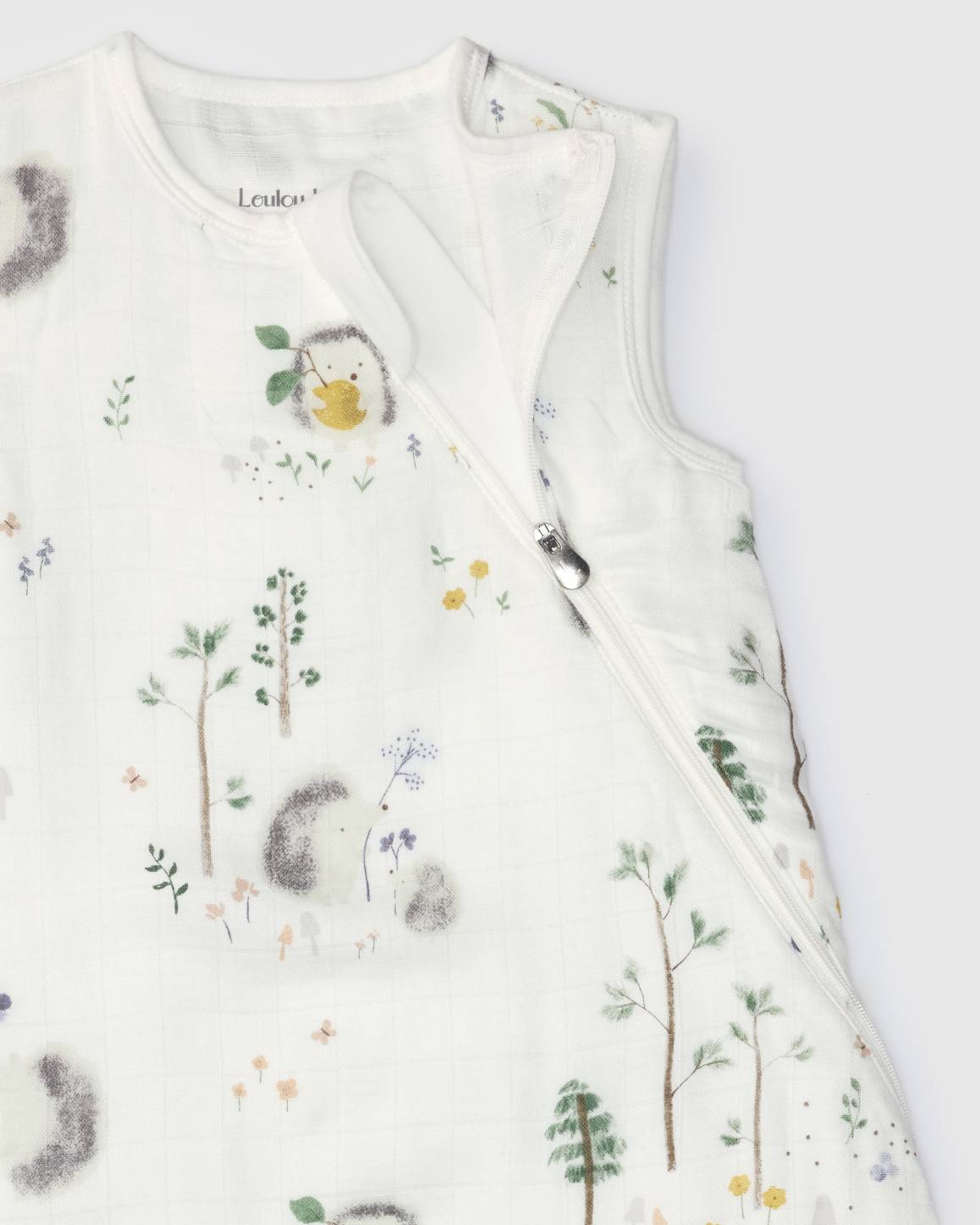 Baby Bamboo Muslin Sleep Bag 0.5 TOG - Hedgehogs
