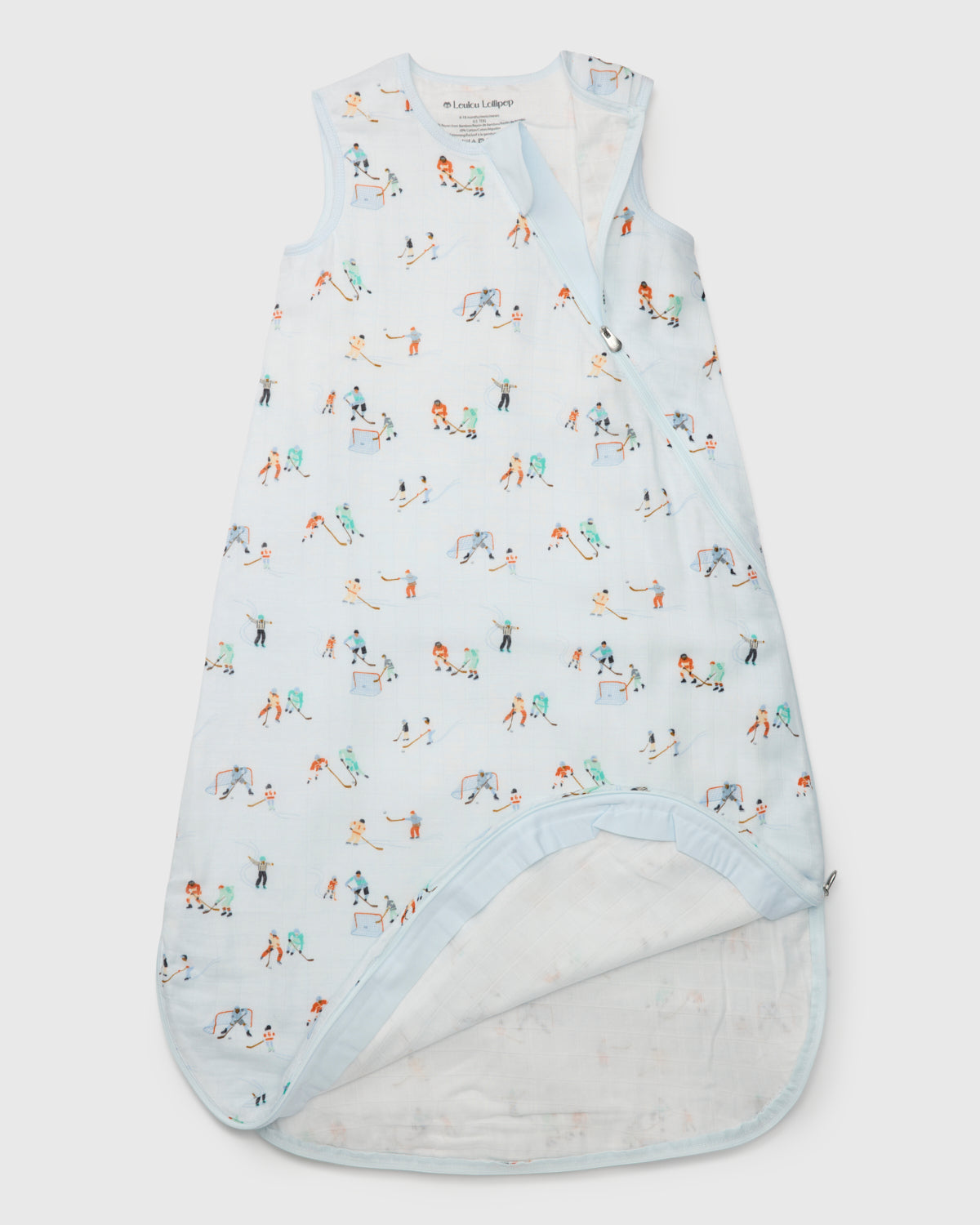 Baby Bamboo Muslin Sleep Bag 0.5 TOG - Ice Hockey