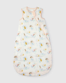 Baby Muslin Sleep Bag 0.5 TOG in Tanboocel® Bamboo Viscose - Mermaids