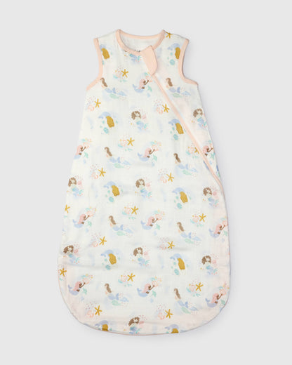 Baby Bamboo Muslin Sleep Bag 0.5 TOG - Mermaids