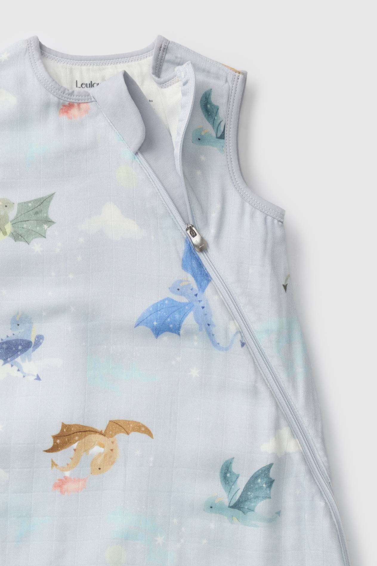 Baby Bamboo Muslin Sleep Bag 0.5 TOG - Magical Dragons