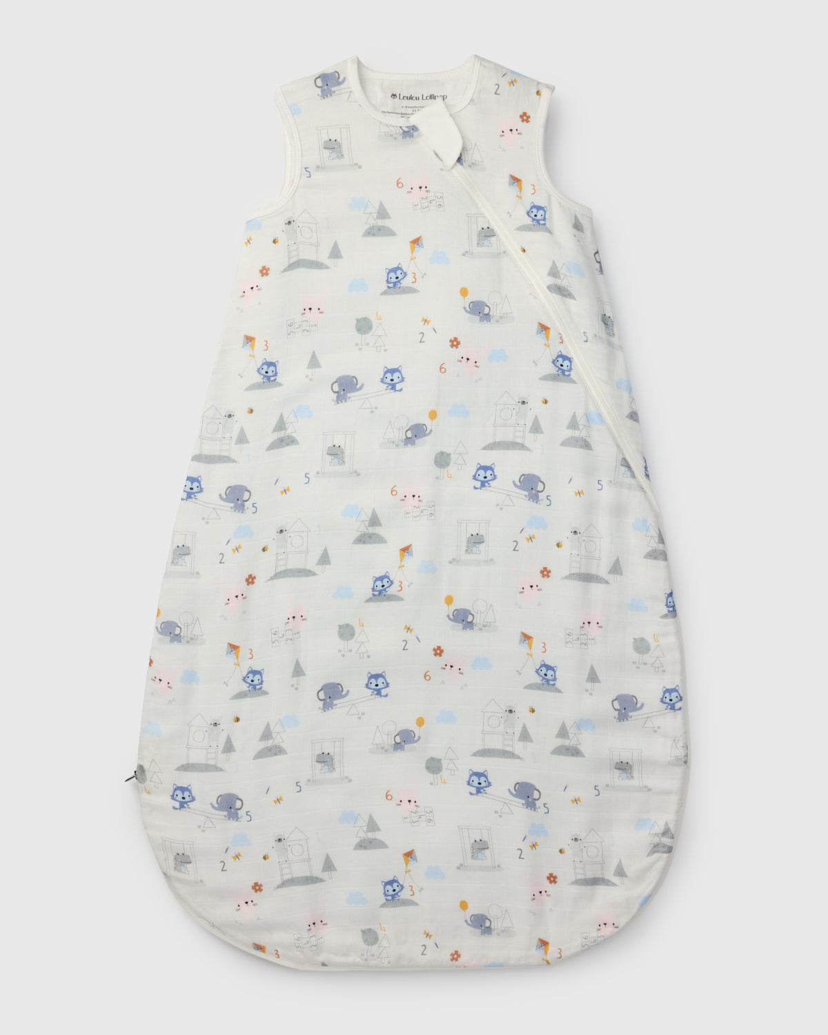 Baby Bamboo Muslin Sleep Bag 0.5 TOG - Mini Mathletes