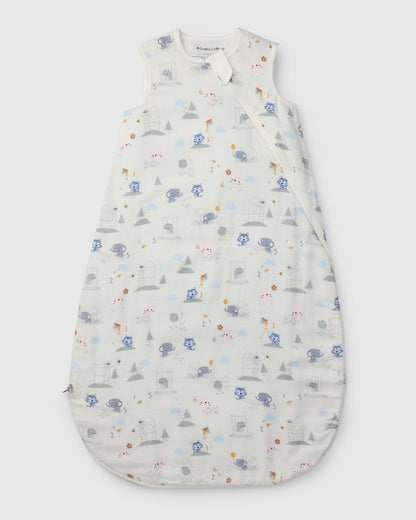 Baby Bamboo Muslin Sleep Bag 0.5 TOG - Mini Mathletes