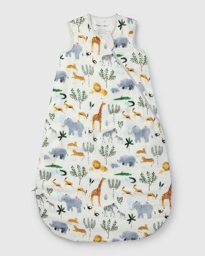 Baby Bamboo Muslin Sleep Bag 0.5 TOG - Safari Jungle