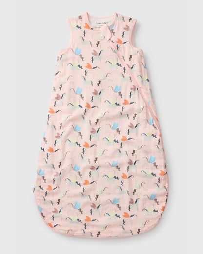 Baby Bamboo Muslin Sleep Bag 0.5 TOG - Unicorn Ballet
