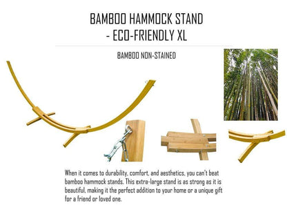Hamac Maya en Corde Épaisse XL avec Support en Bambou