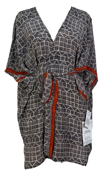 PRC6915 Veste à manches kimono en pure soie Avatar avec ceinture