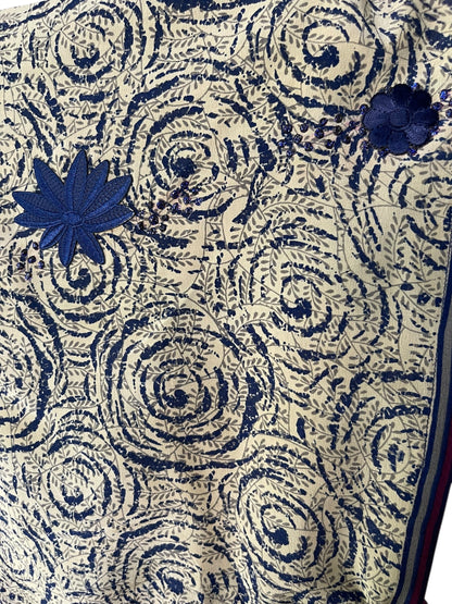 PRC6912 Veste en pure soie à manches kimono avec ceinture
