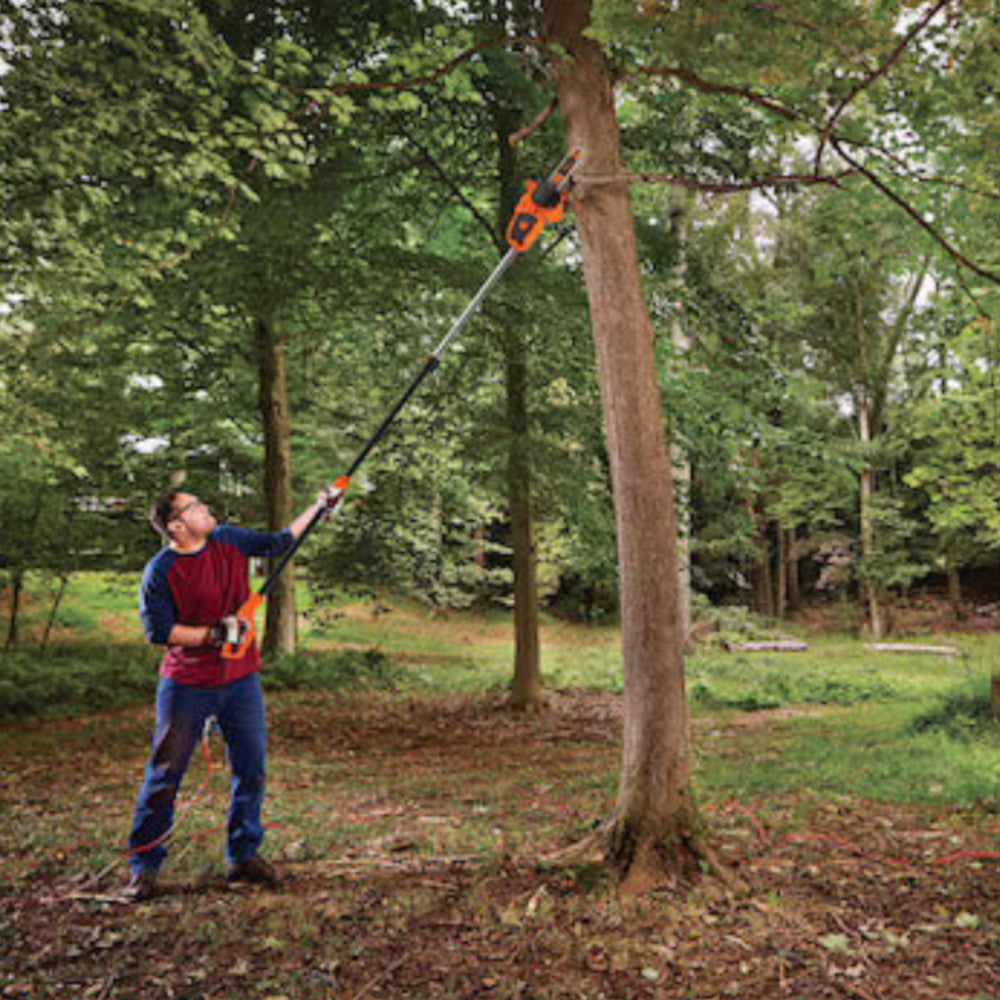 BLACK+DECKER BECSP601 10 in. 8 Amp 2-in-1 Electric Corded Pole Chainsaw
