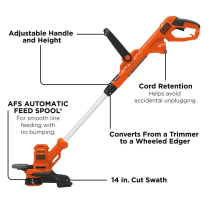 BLACK+DECKER BESTA510 6.5 Amp AFS 14-inch Corded Electric String Trimmer/Edger