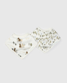 Bandana Bib Set - 2 Pack - Bears on Bikes