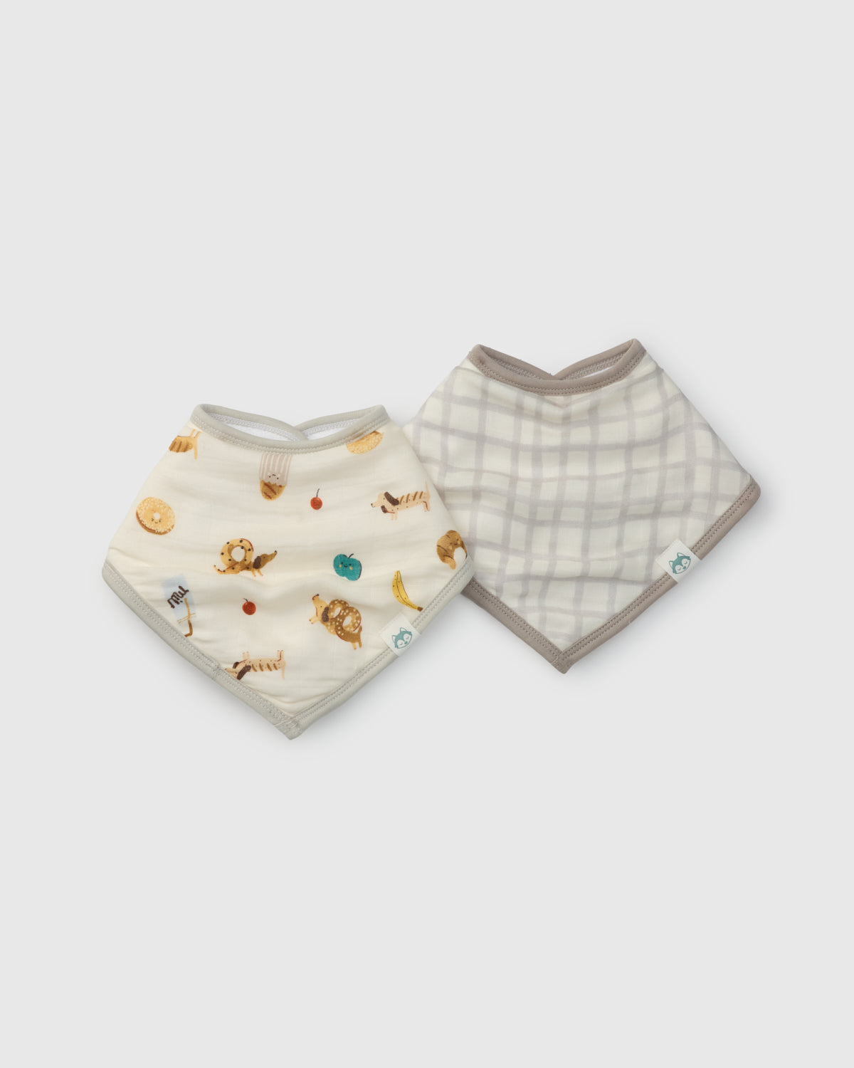 Bandana Bib Set - 2 Pack - French Breakfast