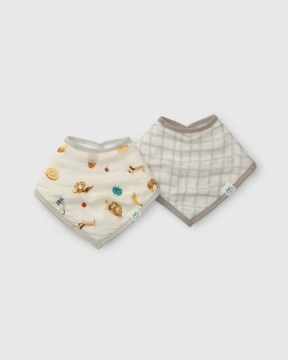 Bandana Bib Set - 2 Pack - French Breakfast