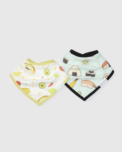 Bandana Bib Set - 2 Pack - Sushi/Taco