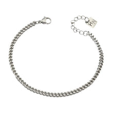 BILLIE Silver (White Gold): Cuban Link Chain Silver Bracelet