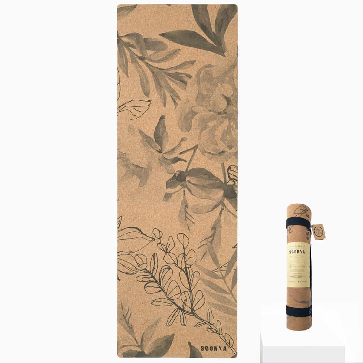 Tapis de yoga Blossom en liège | 4,5 mm