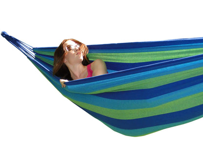 Hamac double de luxe de style brésilien avec support en bambou
